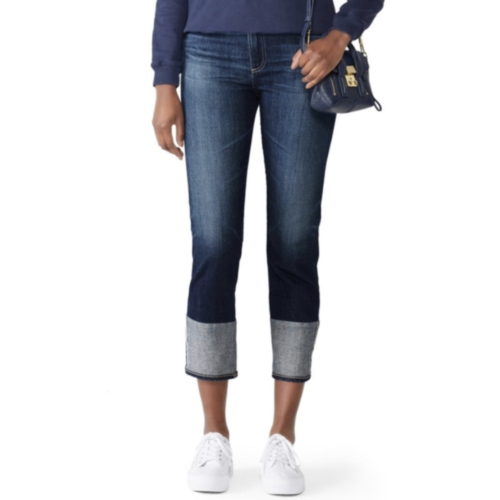 Adriano Goldschmied The Isabelle Jeans High Rise Straight Cropped Cuff size 26